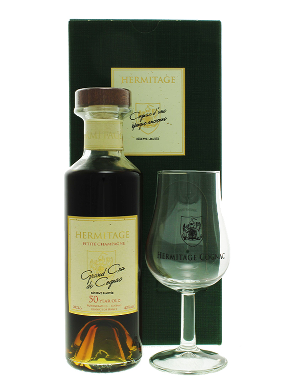 Cognac Gift Set - Hermitage 50 Year Old Petite Champagne Cognac